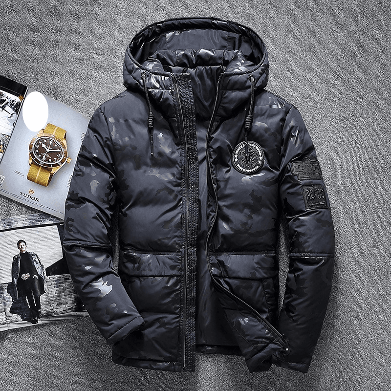 Men's clothing camouflage down jacket slim-fit thick short down jacket