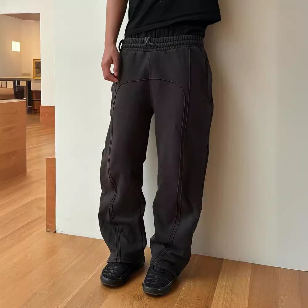 Men's Clothing elastic rope sweatpants casual trousers high street hip hop rap street wear y2k