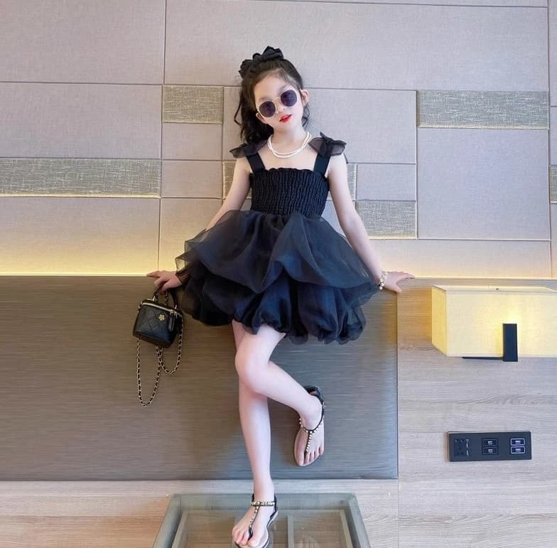 Girls 2025 Summer New Children's Skirt Little Girl Sling Tutu Dress Baby Princess Dress