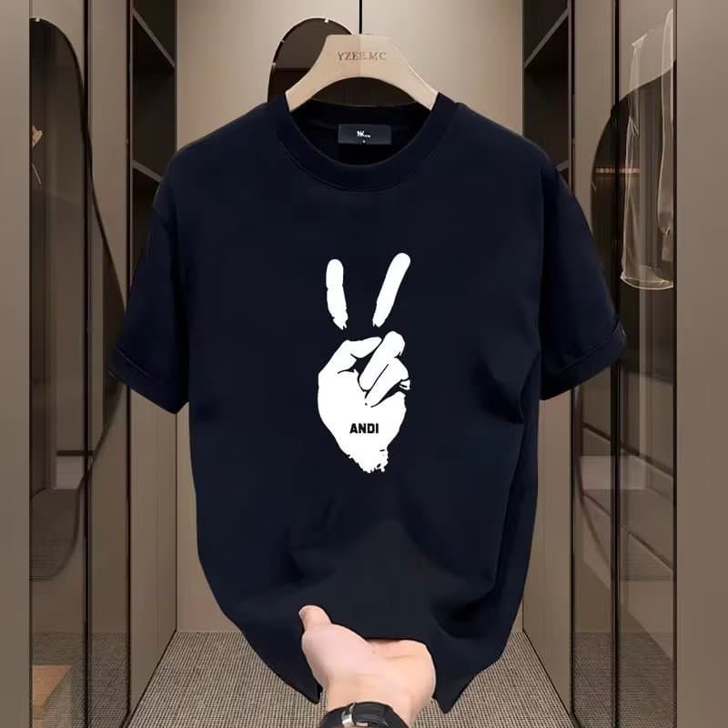 Men's 100% Cotton High Quality Round Neck Pullover Short Sleeve T-shirt