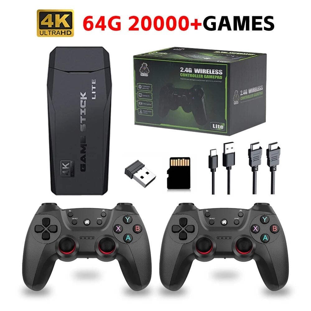 Console de jeux vidéo M8 026NEW 64 Go, 20 000 jeux, console portable rétro sans fil