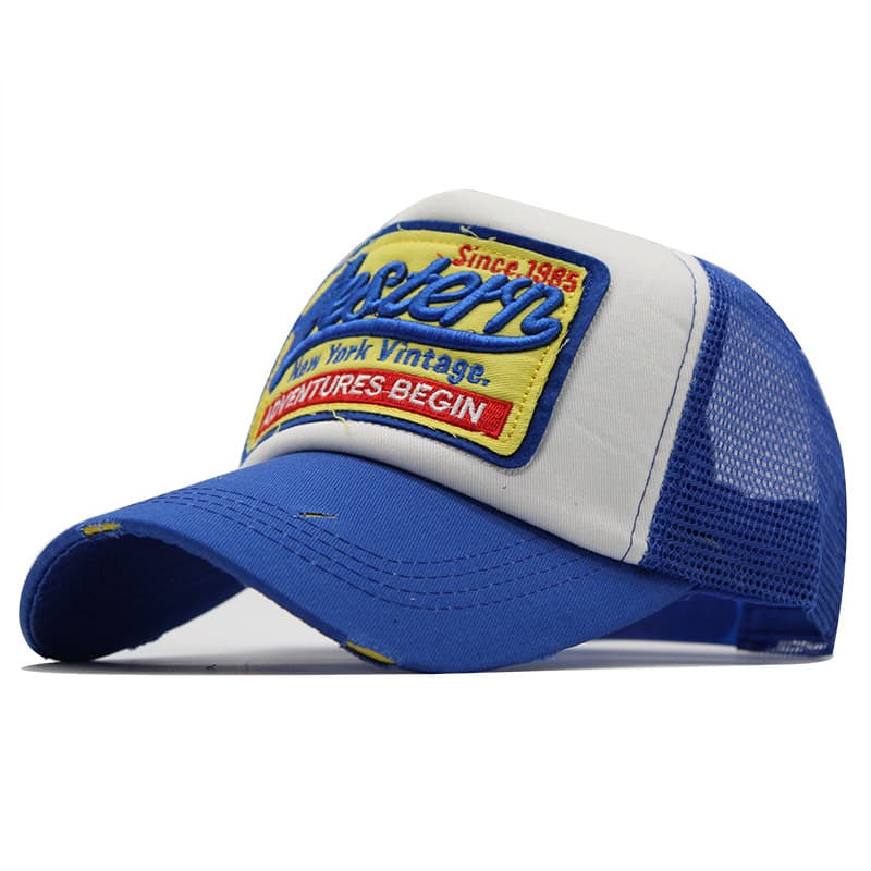 Casquette de baseball brodée New Letter pour homme et femme, style snapback hip-hop, casquette trucker d'été en maille, style os, casquette Dad Ha