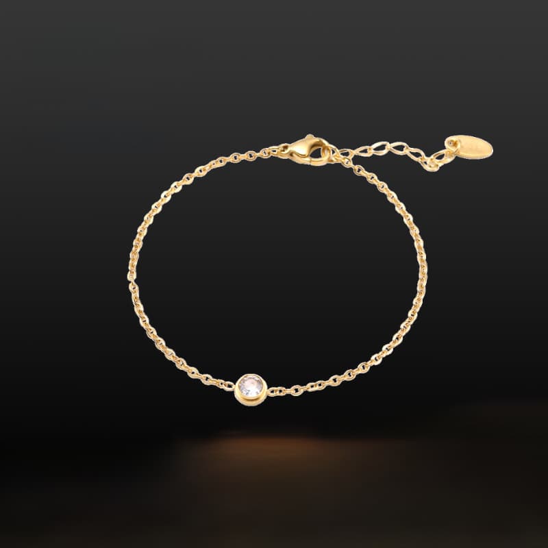 Popular Korean Style Bracelet with Diamond Zircon Titanium Steel Bracelet Simple Style Stainless Steel Bracelet with Diamond