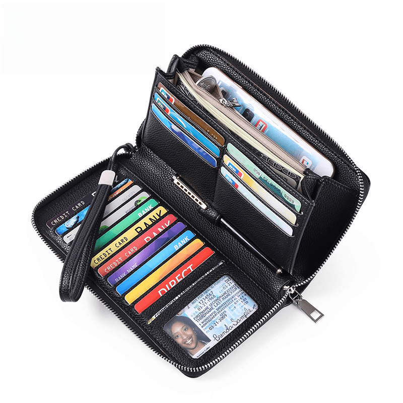 Women's Wallet, Men's Wallet, Rfid Anti-theft Brush, Pu Women's Wallet, Large-capacity Long Women's Multi-slot Wallet