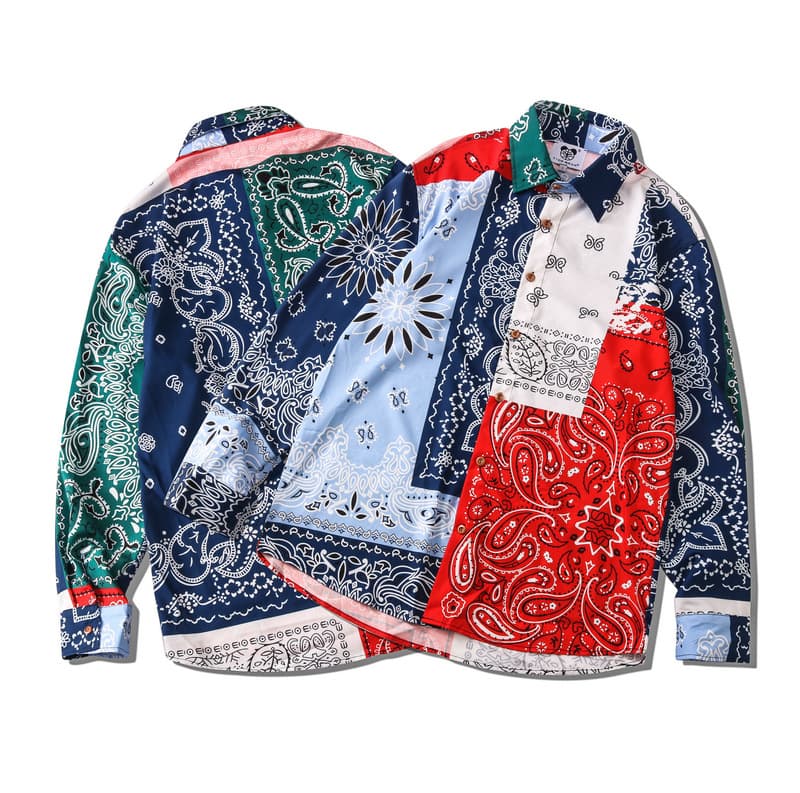 Men's clothing Autumn and winter youth street casual retro ethnic style print men and women couples loose lapel versatile long-sleeved shirt