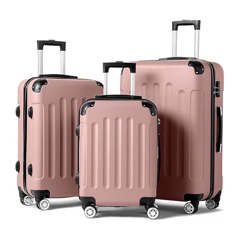 3pcs/set Luggage Bags Abs Luggage Luggage Multi-wheel Trolley Case 6-piece Semi-finished Boarding Case Password Suitcase