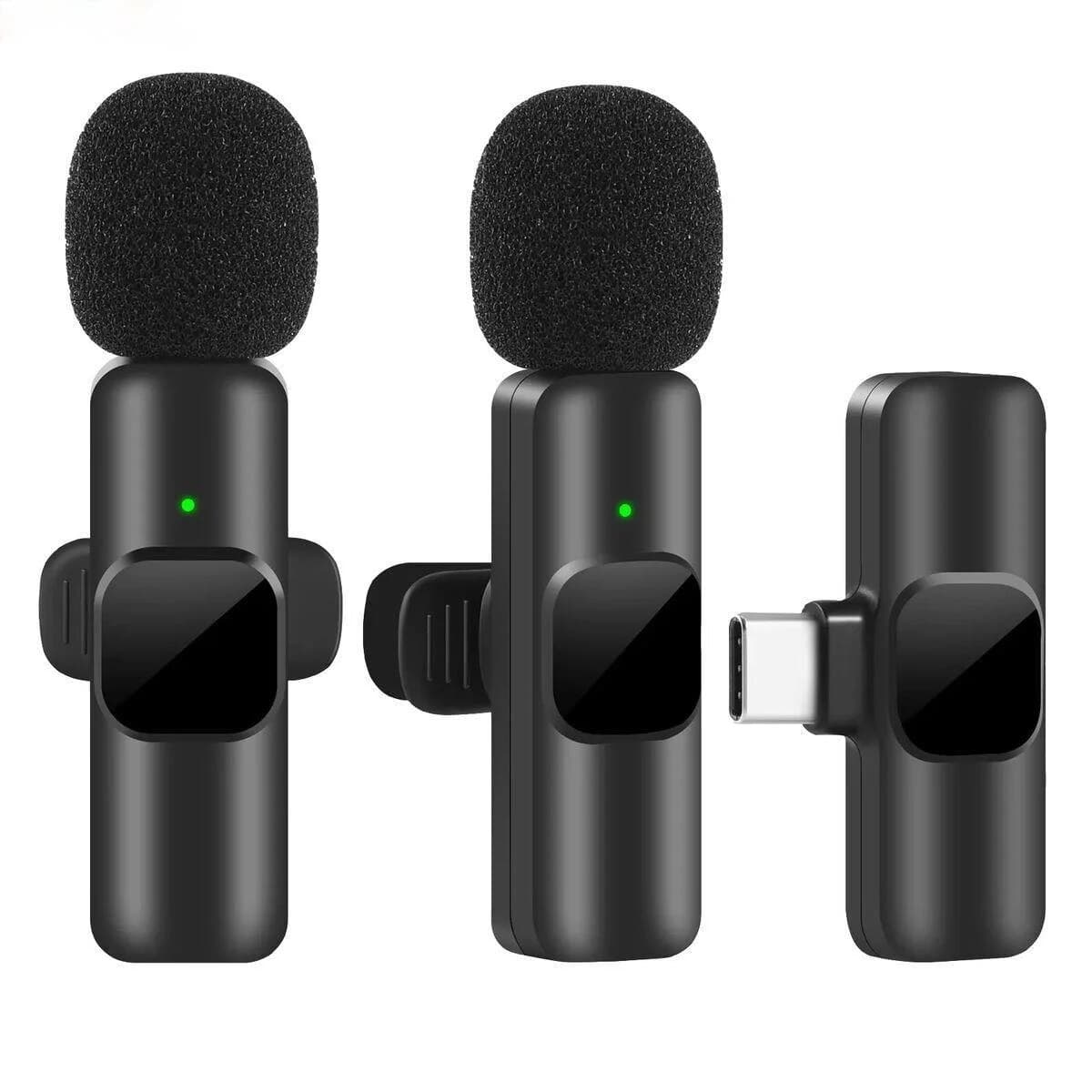 New Wireless Lavalier Microphone Portable Audio Video Recording Mini for iPhone Android Live Broadcast Gaming Phone Mic