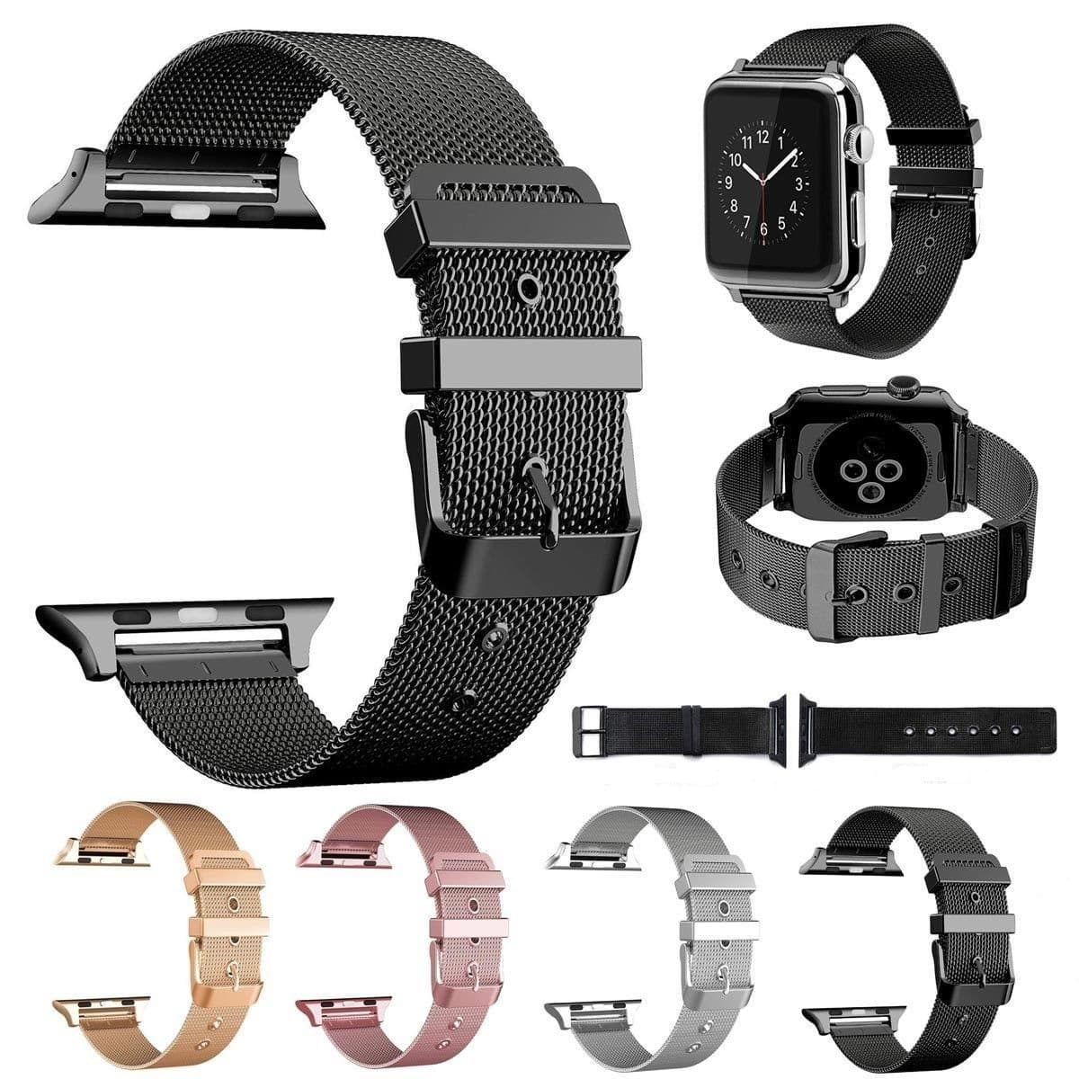 Strap for Apple Watch Band 42mm 38 40 44mm Stainless Steel Metal Bracelet Mesh Belt Watchband for Iwatch Serise 7 6 5 se 4 3 2 1