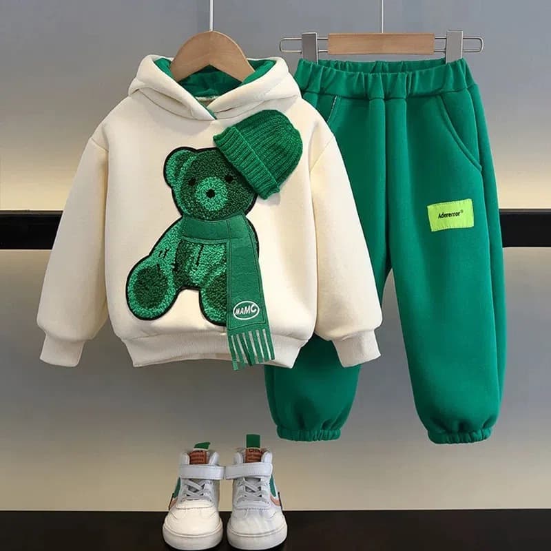 Boys' Girls' Suit 2023 New Big Boy Fashionable Children's Clothing Spring And Autumn Sports Sweater Trendy Clothes