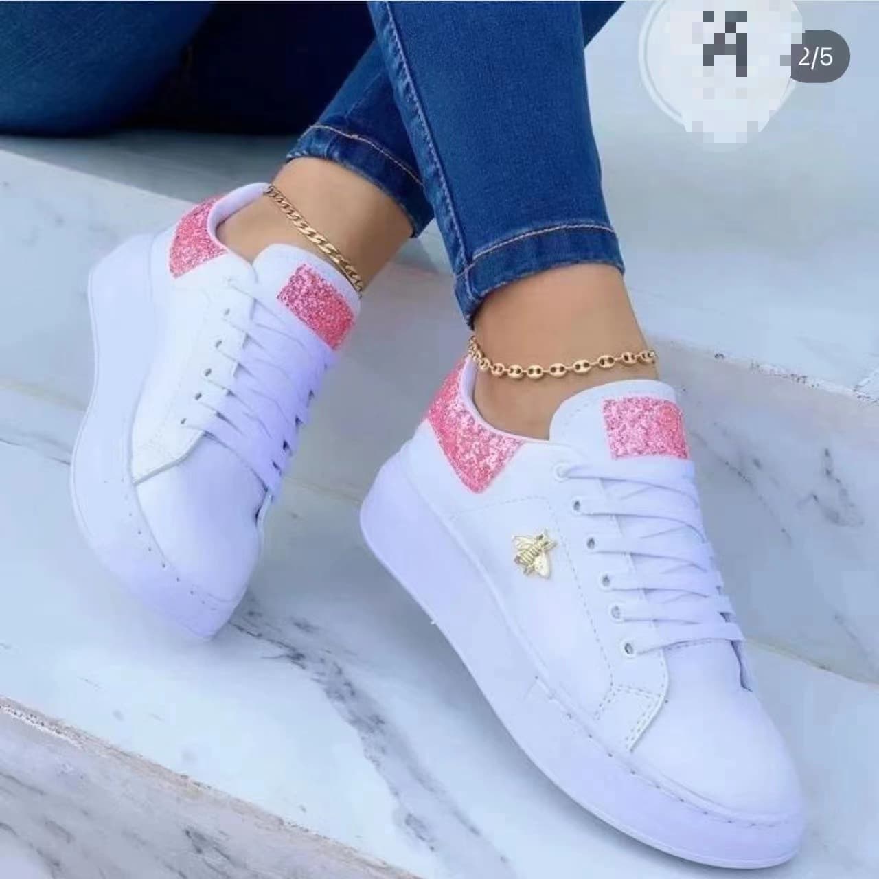 New Plus Size Spring And Autumn Korean Version White S, Casual Board For Women, Ins Breathable Thick Soled Women's