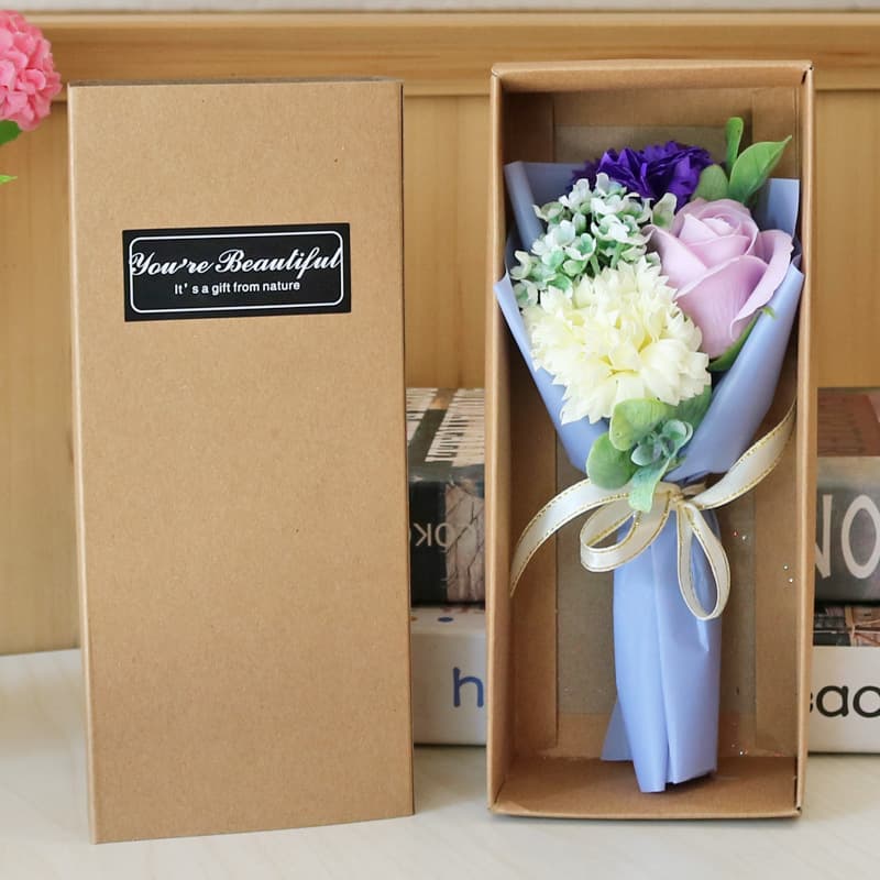 Rose Soap Bouquet Gift Box Birthday Gift Small Gift Activity Practical Carnation Simulation Flower Small Bouquet