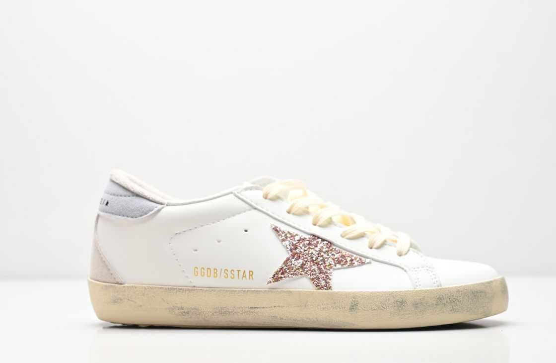 Baskets Goldengoose Vintage Distressed Star pour femmes, chaussures de skate rétro décontractées à talon compensé intégré, baskets blanches po