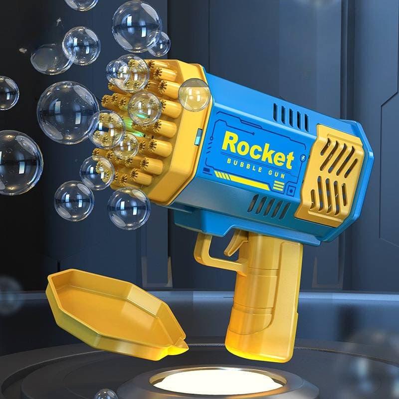 Household Water Gun 40 Hole Bubble Machine Fully Automatic Luminous Bazooka Bubble Blowing Large Light Outdoor