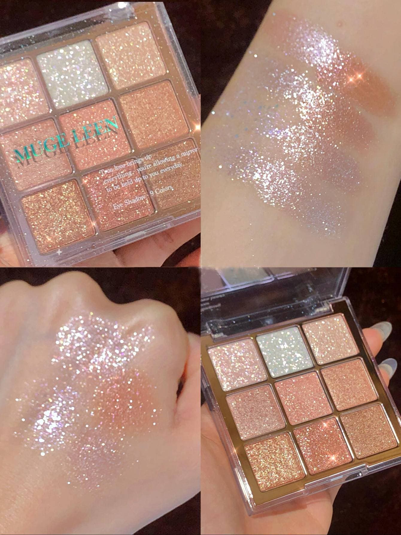 Nine-color Chocolate Eyeshadow Tray Ultra Fire Glitter Brightening Waterproof, sweat resistant Long-lasting matte Eyeshadow tray