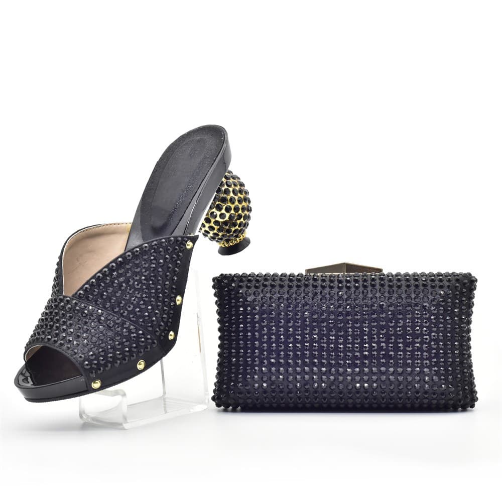 Rhinestone shoe bag Evening party bag Hand bag diamond-encrusted bag Hand dinner bag wear high-heeled sandals