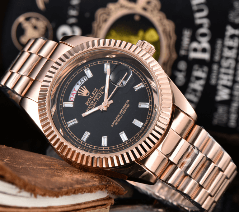 Montre de luxe pour homme, bracelet en acier, style business, double date, collection Executive.