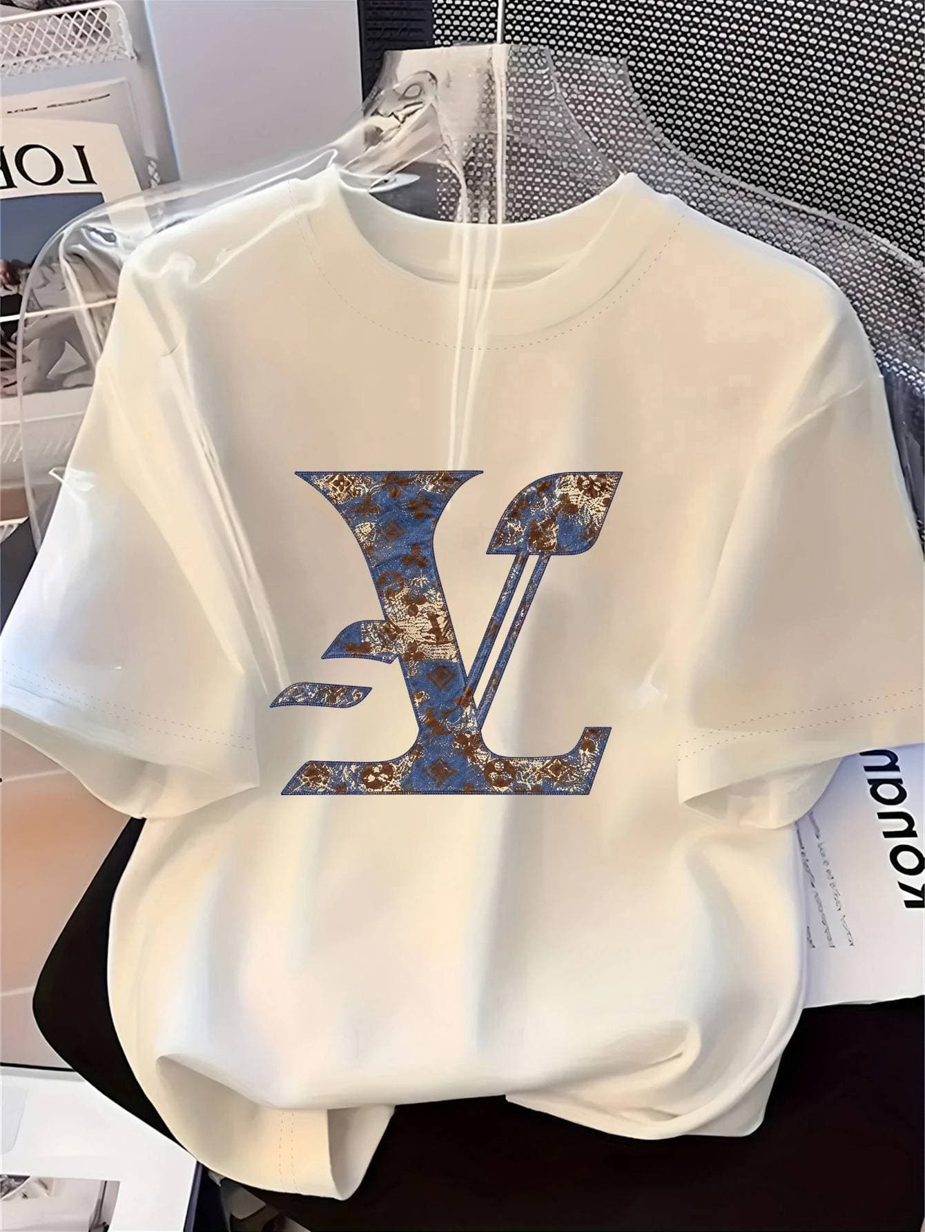 T-shirt tendance été 2026, coupe ample, manches courtes, imprimé