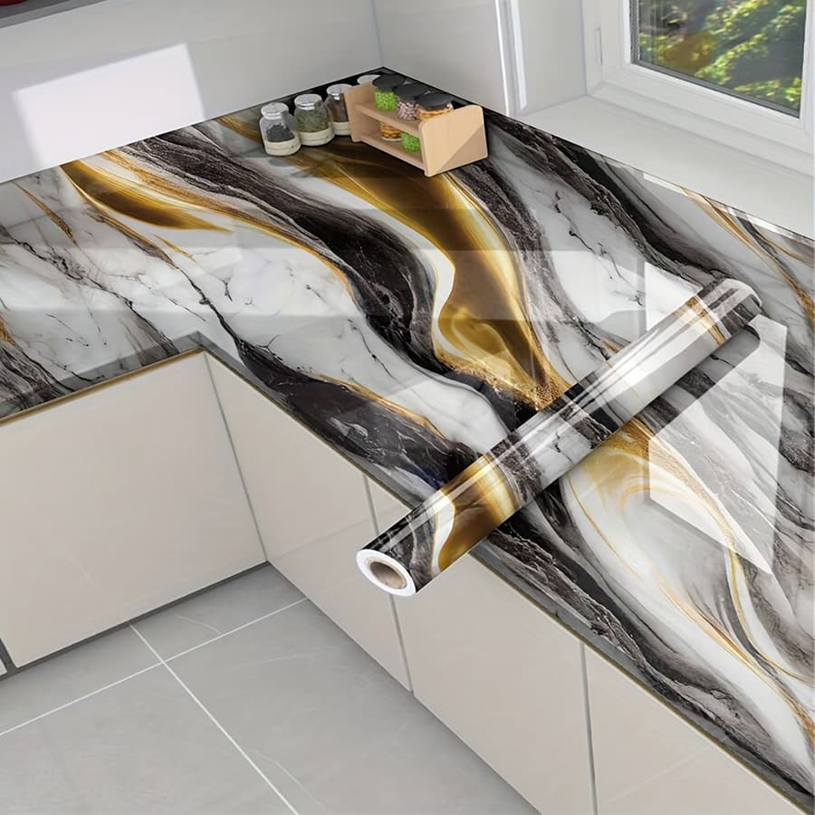 Christmas shein marble self adhesive wallpaper oil proof stickers home decoration building materials net red background wall stickers wall cloth