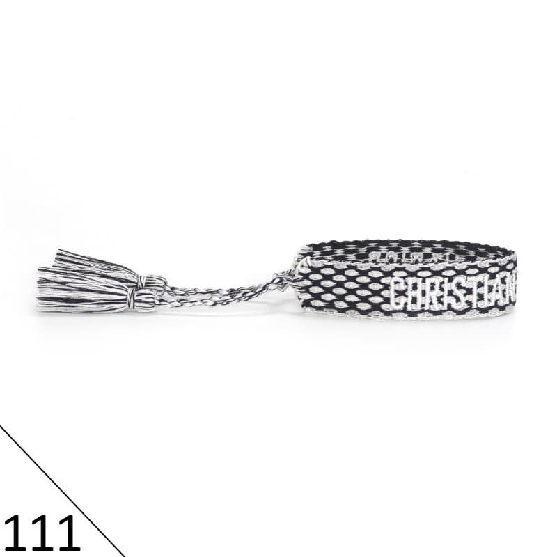 Bracelet unisexe tendance avec lettres tressées