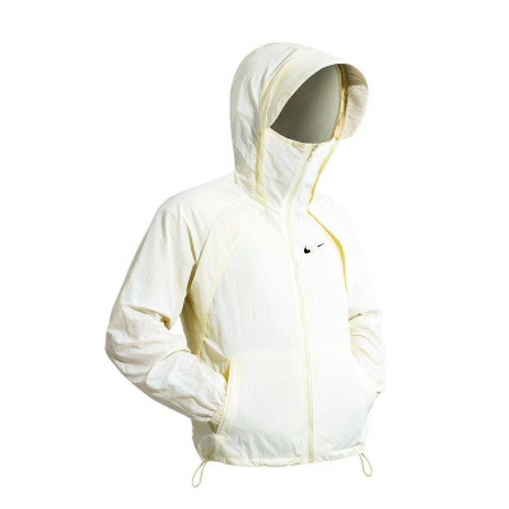 Veste Nlke pour homme, à séchage rapide, respirante, à capuche, protection solaire, légère, ample, fermeture éclair intégrale, coupe-vent, id