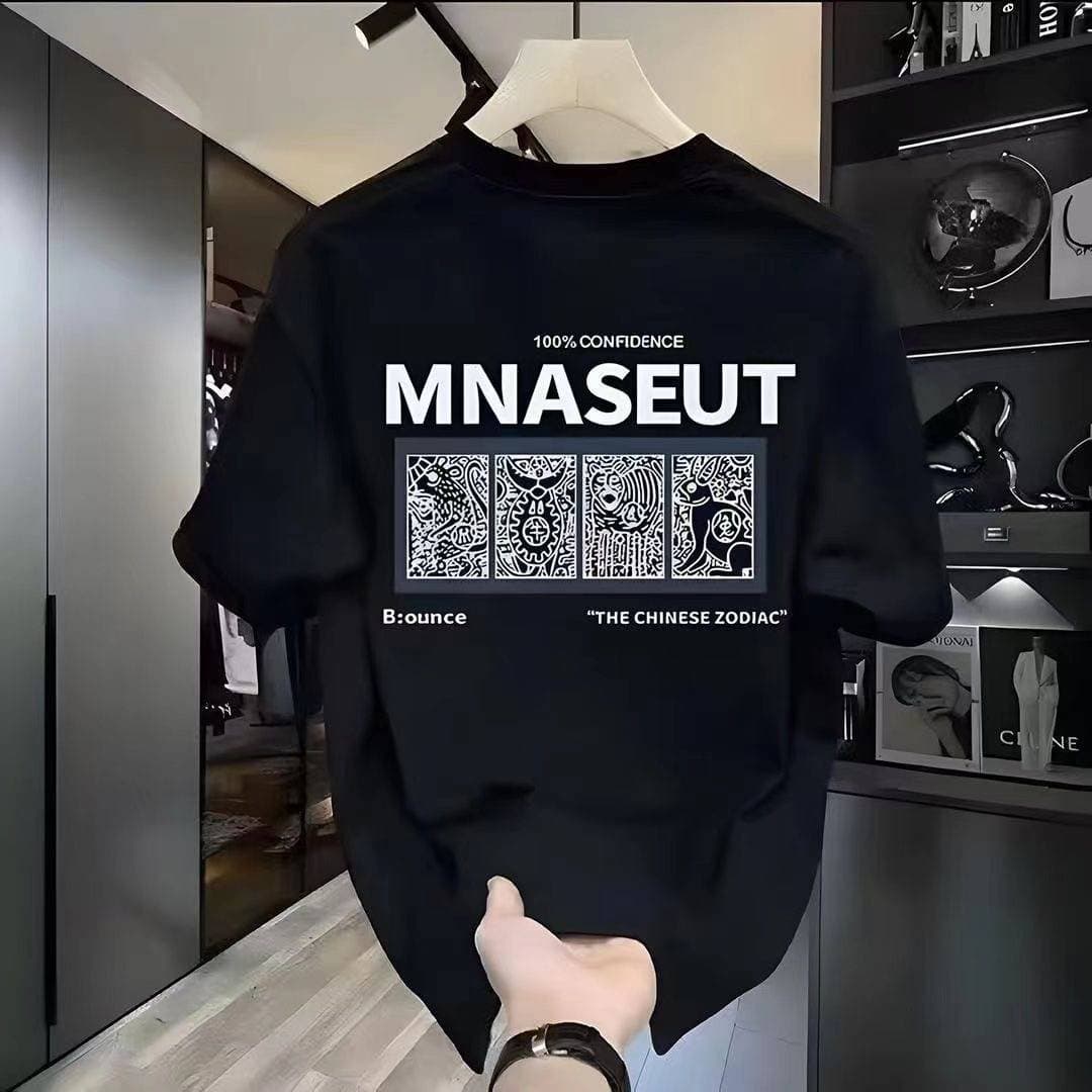 2024Men's high-quality round-neck pullover short-sleeved t-shirt