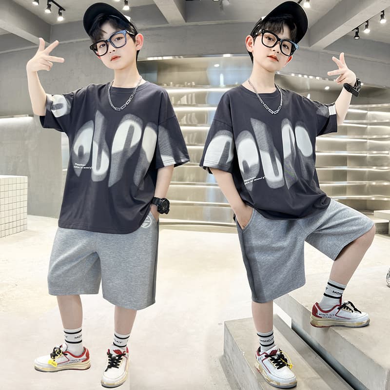 Mother & Kids Summer Outfit For Boys Style Short Sleeved Sports Style Trendy And Stylish Clothes For Toddler Boys 3-7 Years
