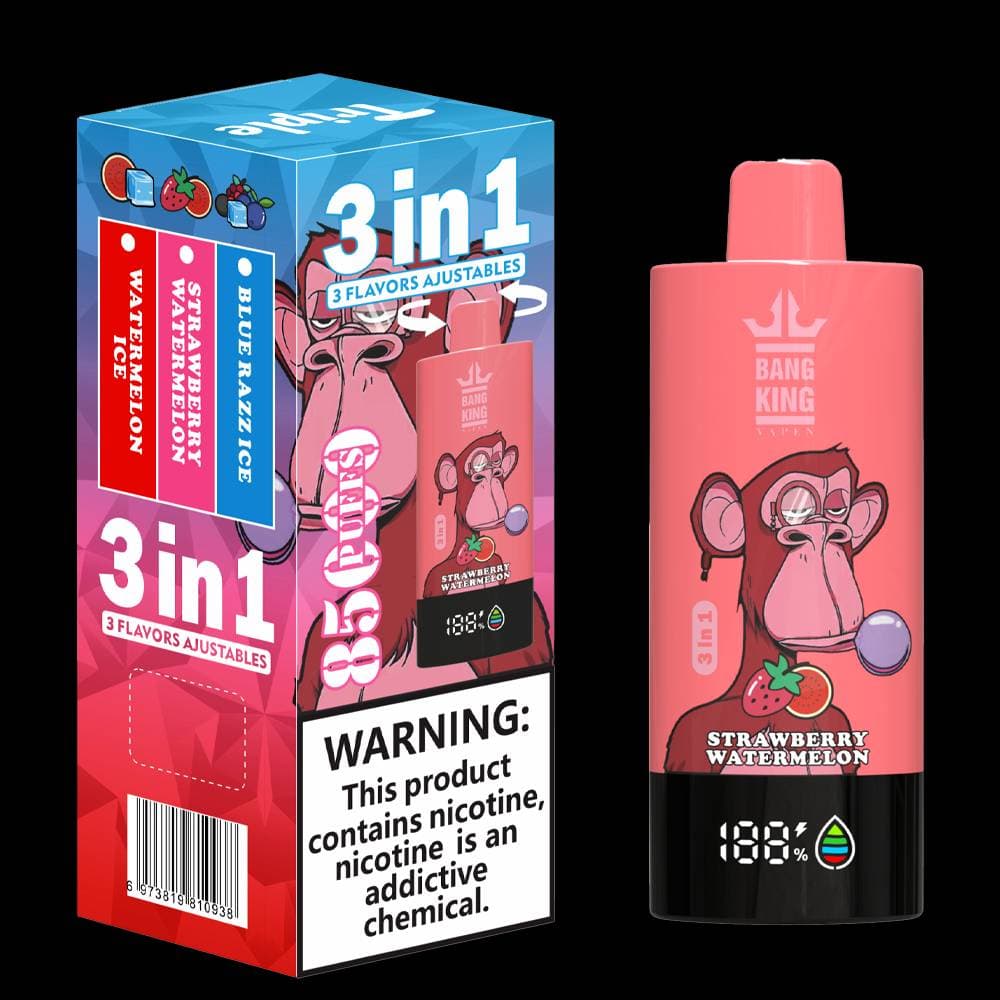 BangKing 85000 Vape jetable Puff 85k 3 en 1 avec écran LCD (lot de 3)