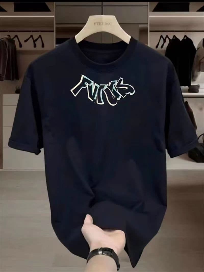 2024Men's high-quality round-neck pullover short-sleeved t-shirt
