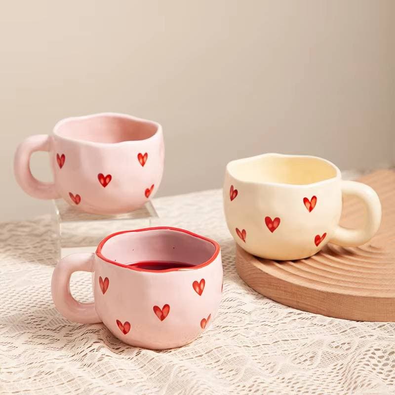 Creative Love High Value Ceramic Water Cup Home Couple Cute Office Delicate Coffee Mug