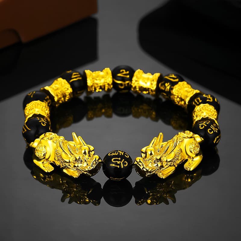 Gold Vietnamese sand gold brave bracelet Piqiu obsidian bracelet explosions spell a lot of supply gifts