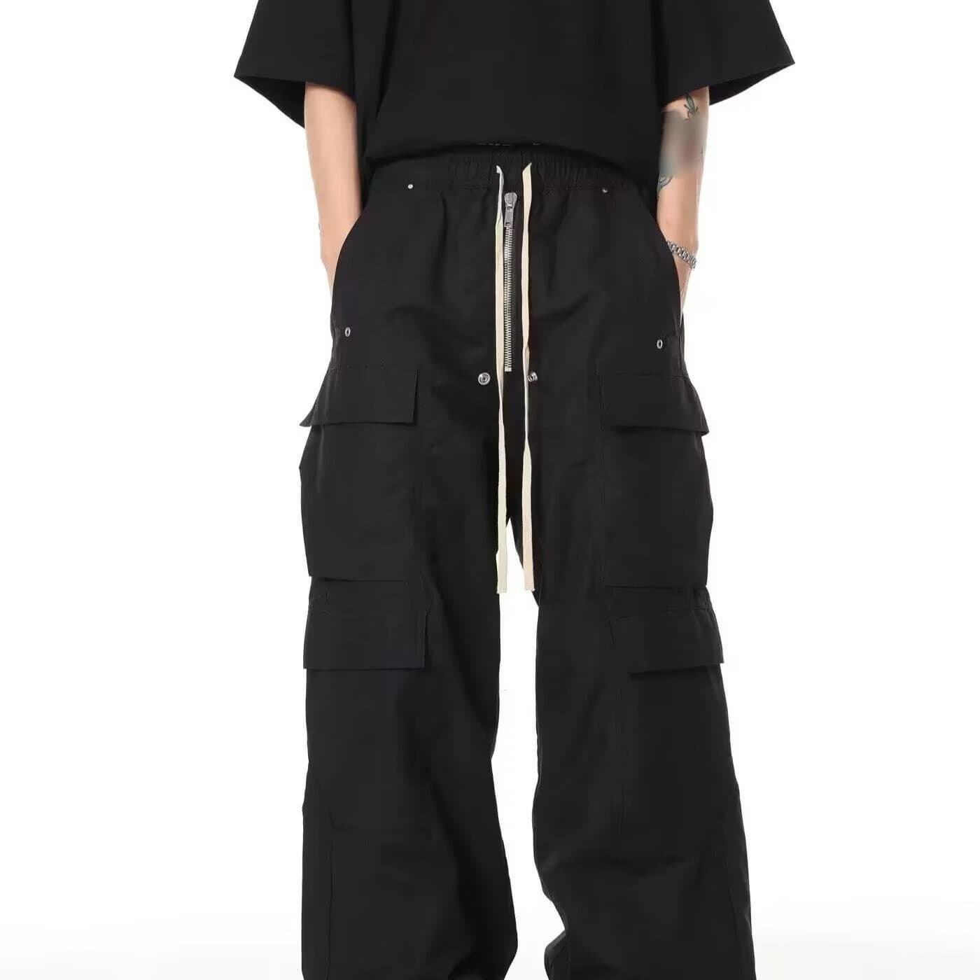 Exported To Europe And America Trendy Harajuku Lazy Casual 2025 New Style Unisex Loose Straight Paratrooper Pants