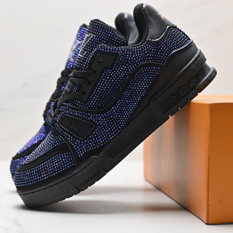 Baskets montantes Lujia, chaussures de sport tendance à imprimé diamant, style couple, tendance et polyvalentes, pour hommes