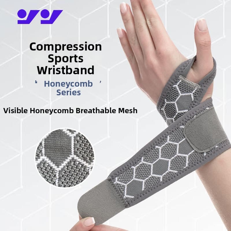 Breathable Wrist Brace Supportive Pressure Compressing Joint Protector Thin Knitted Flat Knitting Fitness Wristband For Sprains And Tendon Sheath