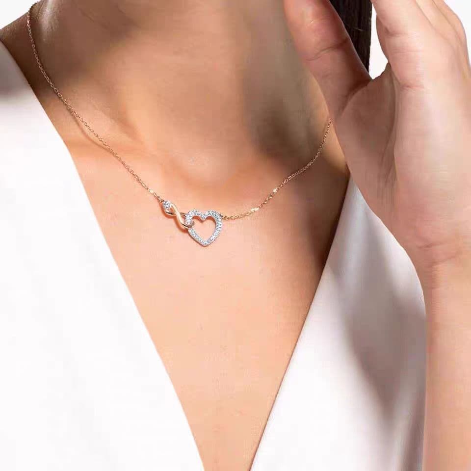 Eternal love romantic superposition female necklace bracelet luxury noble jewelry gift for girlfriend