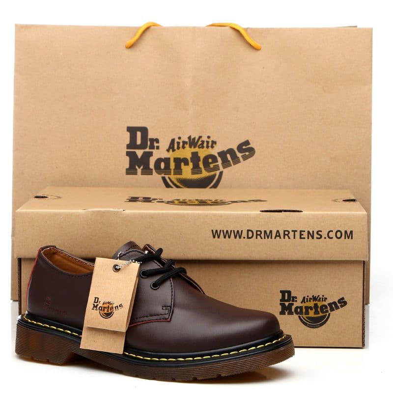 Dr. Martin Boots 1461 Chaussures basses en cuir à grosse tête pour hommes et femmes, style britannique, Dr. Classic Cross-border Chaussures pour ho
