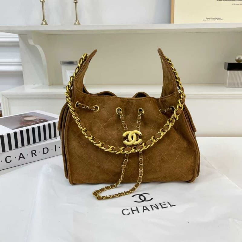 Nouveau sac bandoulière à chaîne disponible en plusieurs couleurs, sac seau polyvalent à cordon coulissant pour les trajets quotidiens et les voy