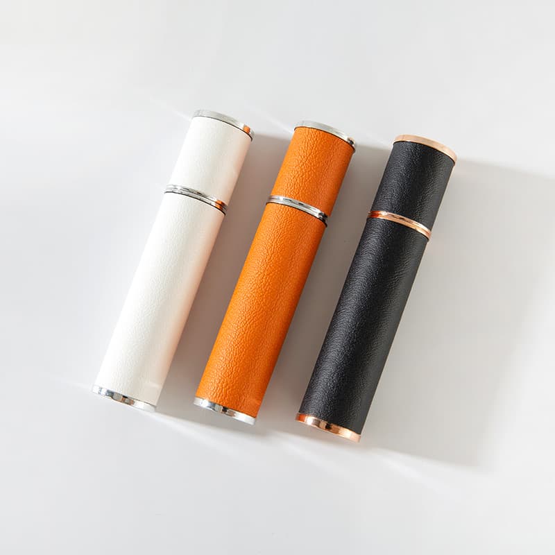 Perfume Accessories Spot 12ML Leather Perfume Sub Bottle Portable Small Sample Oral Press Sub Packaging Empty Bottle Liquid Spray Bottle