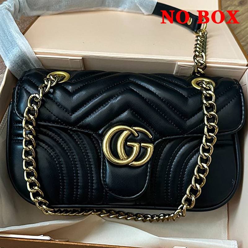 GG Marmont Double G Logo chaîne rabat sac épaule sac à bandoulière décontracté sortie fête sociale dames sac à main 24*14*6 cm