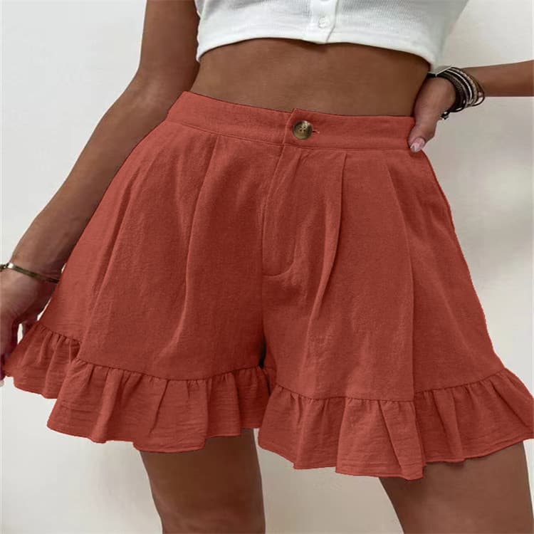 Short casual wide leg loose fitting shorts 2023 summer new women's high waisted shorts for women