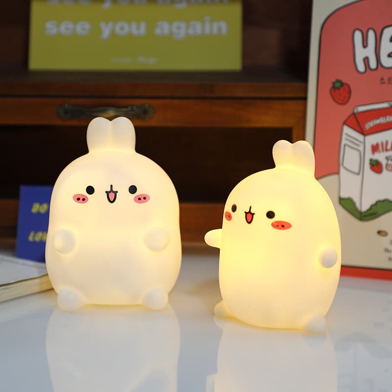 Cute Internet Celebrity ins Typhoon Bedroom Lamp Birthday Gift Girl Ornaments Girl's Heart Bedside Lamp Rabbit Nightlight