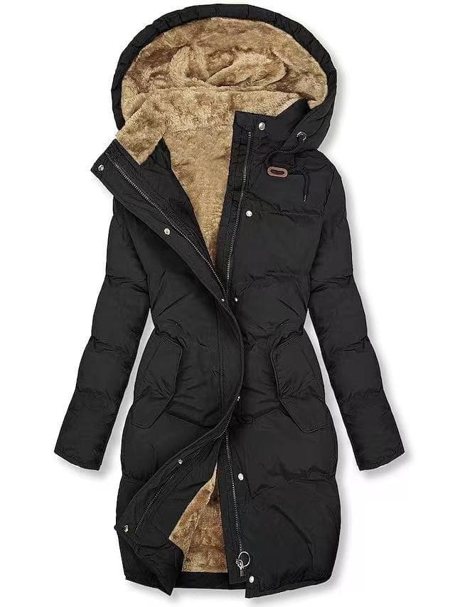Women's clothing tops with plush collar and pockets women's jacket