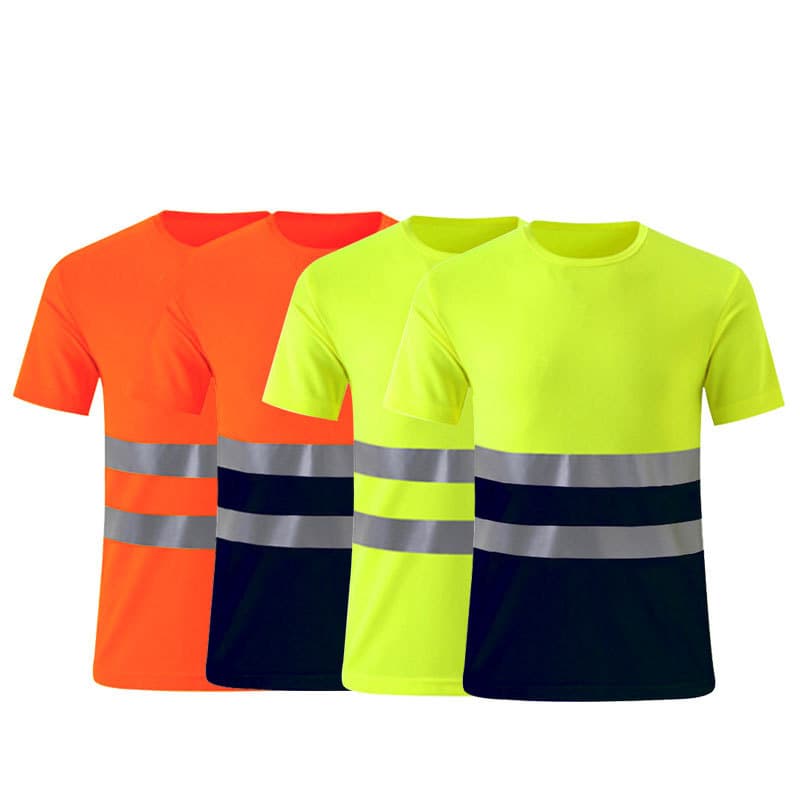 Men's Clothing reflective strip quick drying T shirt construction site reflective clothing work clothes