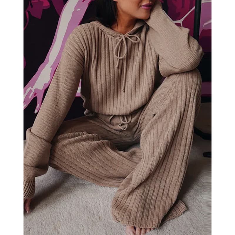 Women's clothing autumn new long-sleeved loose hooded casual suit
