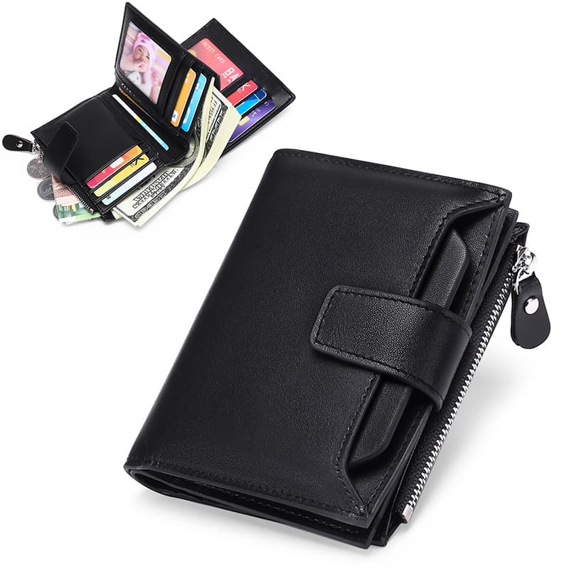 Men's Wallet Short Leather Wallet Top Layer Cowhide Fashion Leisure Wallet Driver's License Wallet