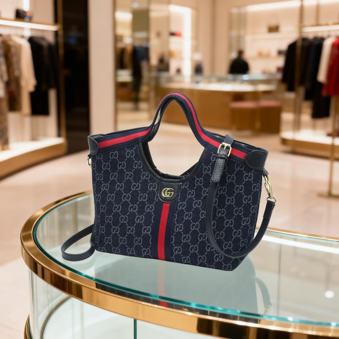 Sac cabas femme grande capacité avec pochette amovible, imprimé classique, texture douce, idéal pour un usage quotidien