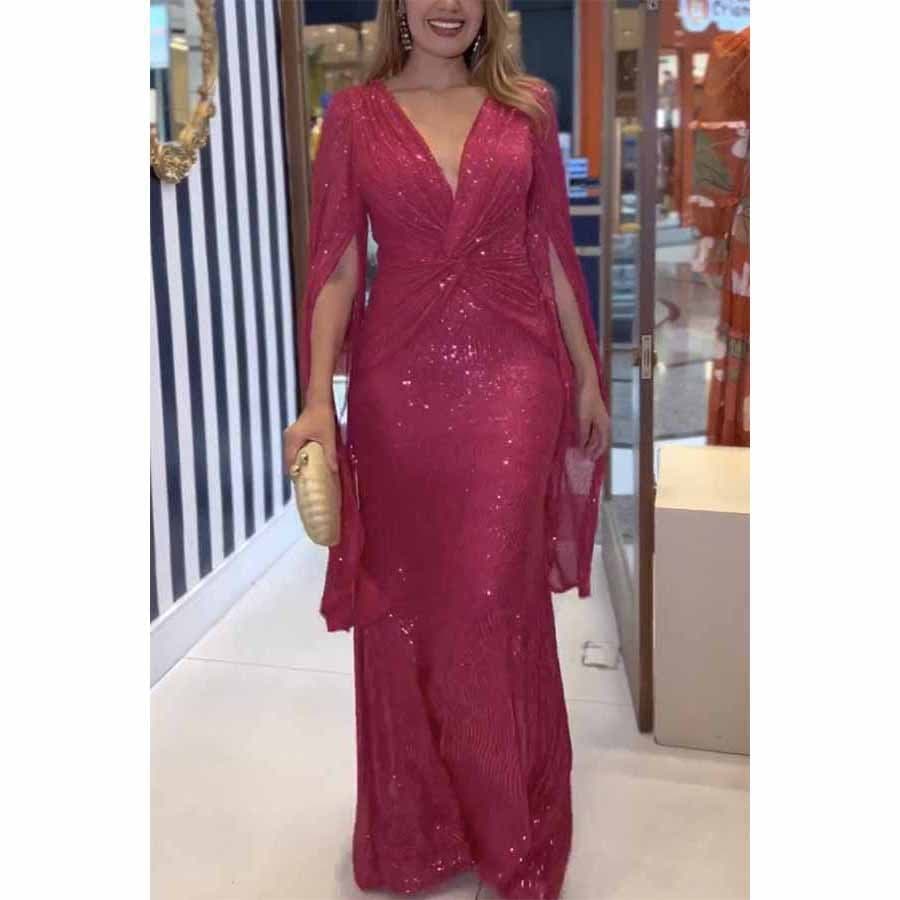 Women’s Clothing New Party Personality Sequin Dress Dress Women's Clothing Hot Silver Slim Fit