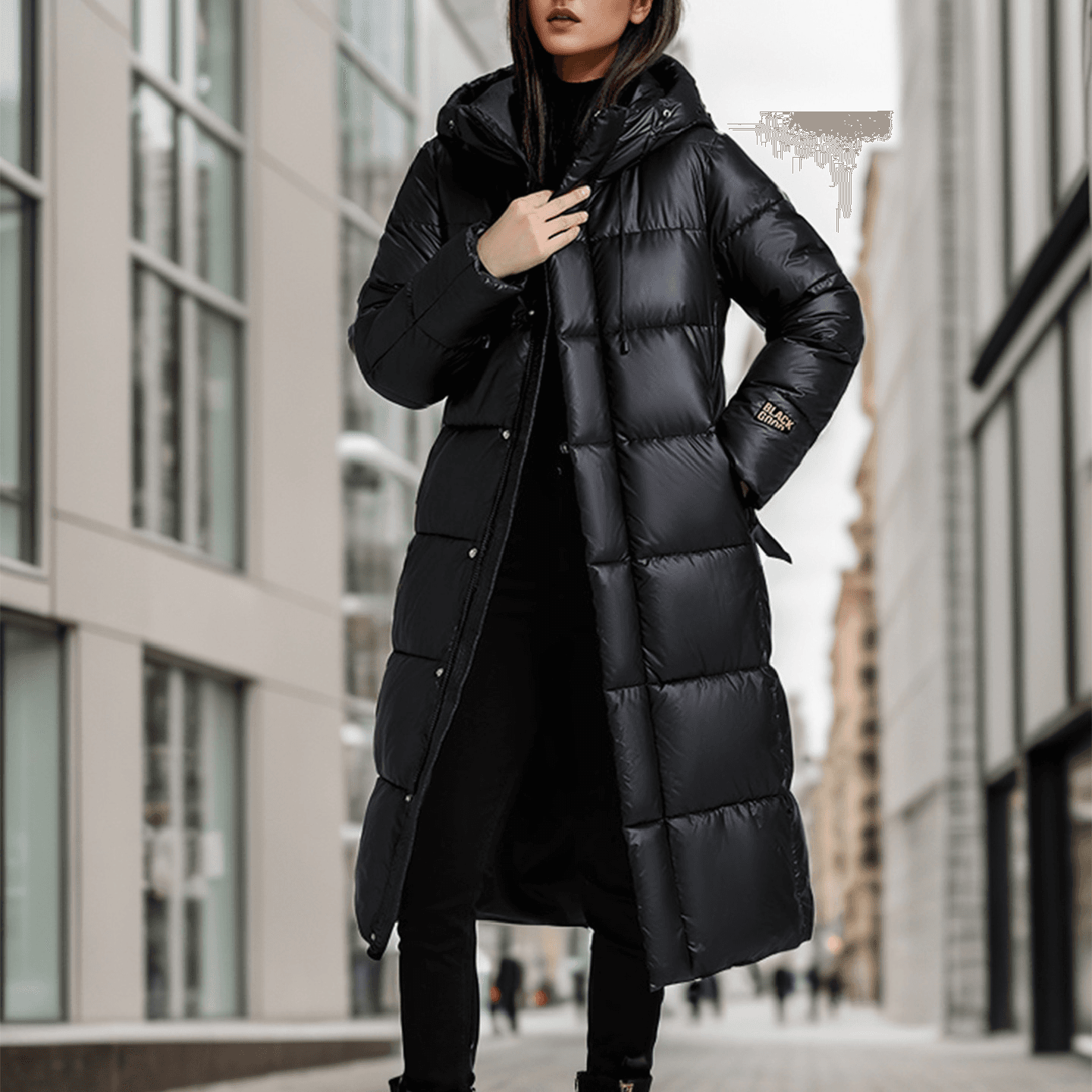 Women's Winter Long Fashion With Warm Jacket Cotton-padded Jacket Women's Fashion Coat.