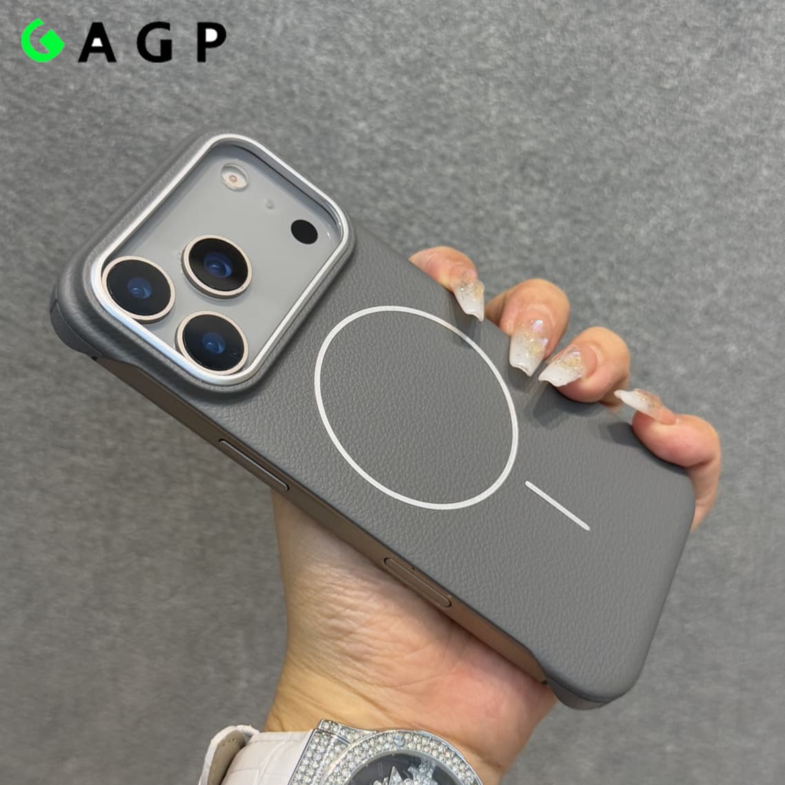 Luxury Borderless PU Leather Ultra Thin Magentic Cases For Iphone 16 14 15 Pro Max 16Pro 17Promax 17 Air Back