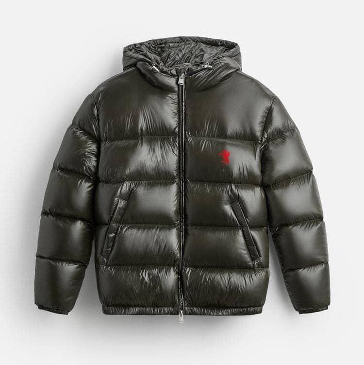 Manteau d'hiver chaud et épais en coton à capuche, imprimé poney, de haute qualité et à double fermeture éclair, pour homme.