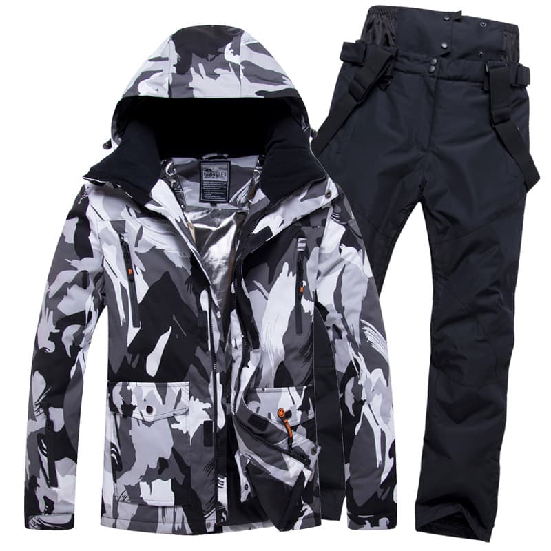 Men's ski suits, waterproof and breathable, snowboard and double board skiing suits, winter warm skiing equipment
